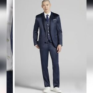 NEW Egara Navy Blue Two-Button Blazer